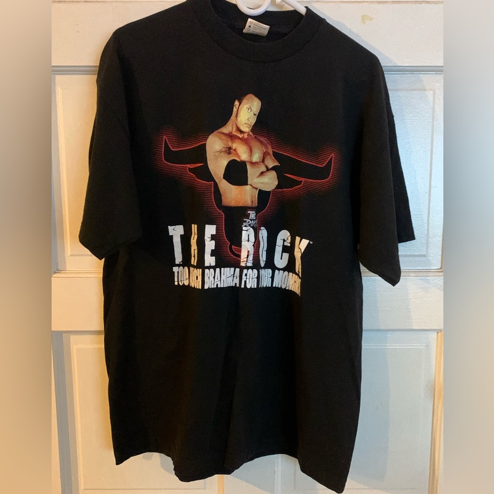 Excellent Vintage 1998 WWF The Rock T-Shirt AAA Tag 2 Side Graphics Mens Size XL